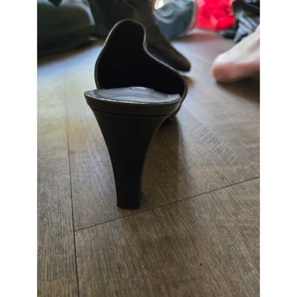 Vintage Brighton Women's Black Mules Size 10M Slip-On Elegant Casual Y2K - Picture 6 of 8